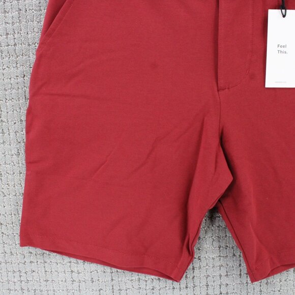 Swet Tailor Chino Shorts Mens Size 28 Red Solid Casual Soft Outdoor NWT - Picture 4 of 9